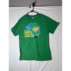 St Patrick's Day Tee LuvLucky Charms Leprechaun Graphic T-Shirt Mens XXL Heather